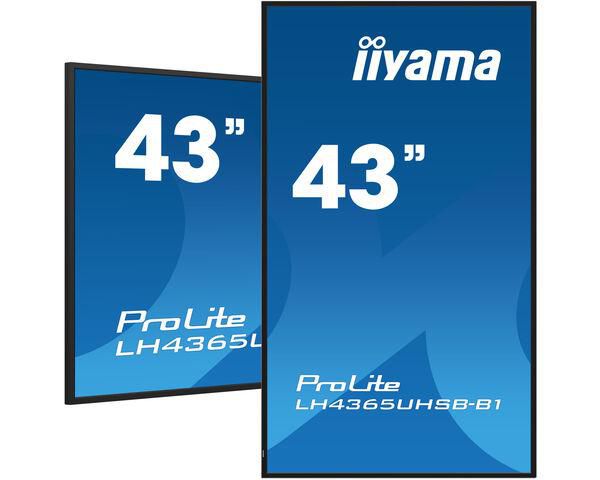 iiyama LH4365UHSB-B1 – 43" 4K Signage-Display, Android 11, 800 cd/m², 24/7