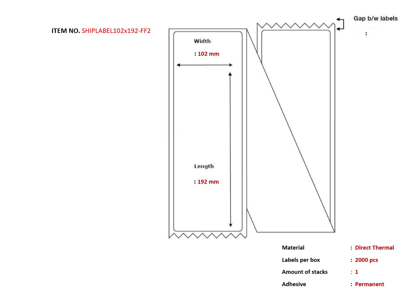 Capture Ship-Label – Endlos-Etiketten 102 × 192 mm – Thermodirekt – 2'000 Stk.