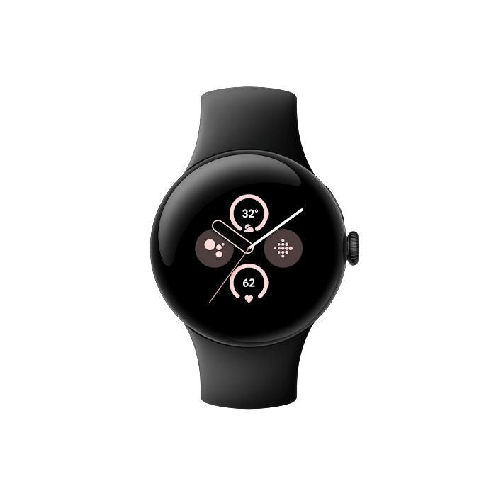 Google Pixel Watch 2 41 mm GPS – Aluminium Schwarz, Sportband, Schwarz, 50 m