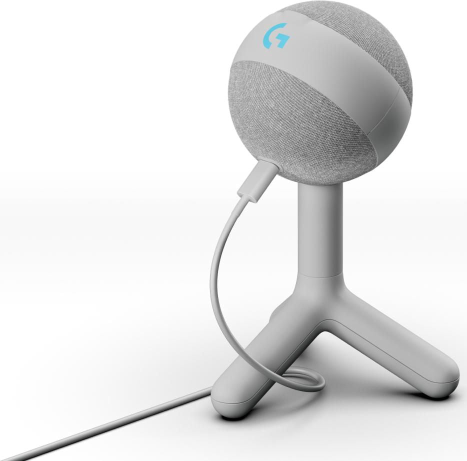 Logitech G Yeti Orb Tischmikrofon – USB-C, kabelgebunden, Niere, 24 Bit/48 kHz, für Windows/Mac, Weiss