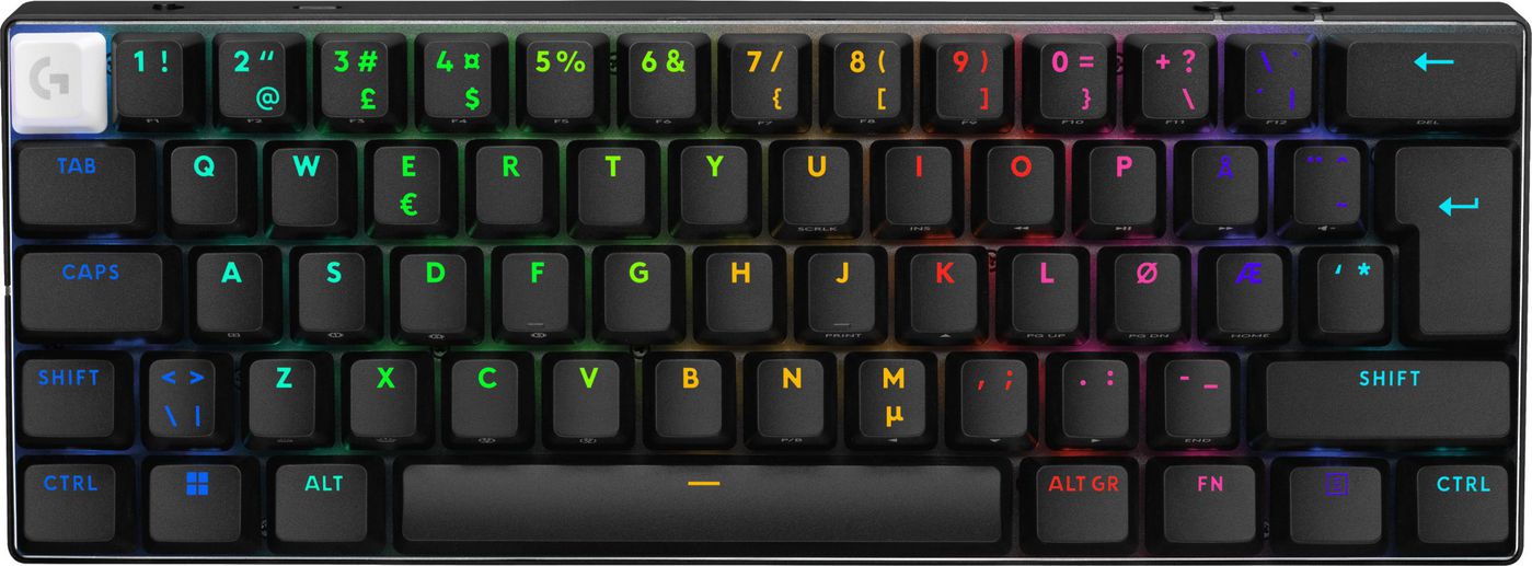 Logitech G Pro X 60 – Gaming-Tastatur 60% – Mechanisch, RGB – Bluetooth & 2,4 GHz (Nano-Empfänger)
