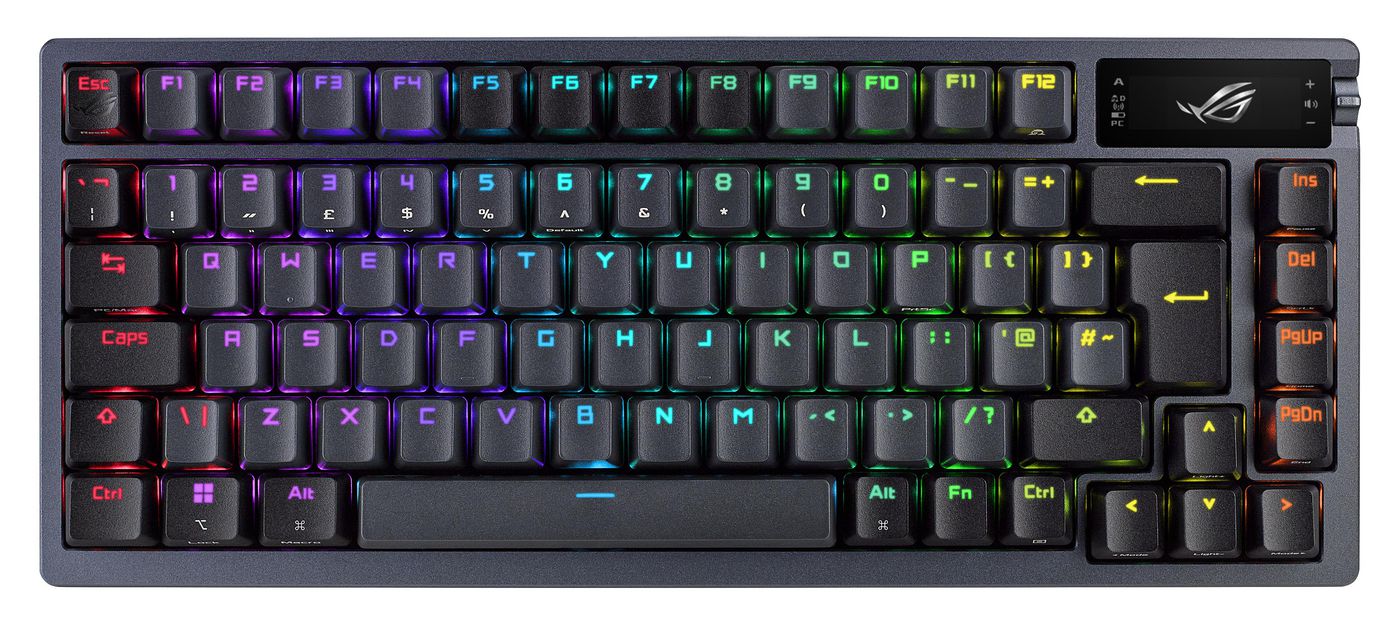 ASUS ROG Azoth – Gaming-Tastatur 75% – Mechanisch, RGB – Bluetooth & 2,4 GHz USB-A – AZERTY (FR)