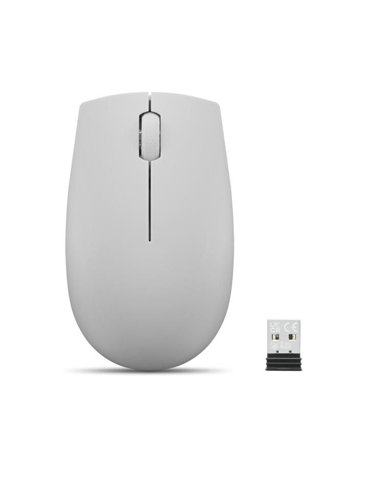 Lenovo GY51L15678 – Maus – Kabellos (2,4 GHz), 1000 DPI, beidhändig, Grau