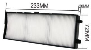 CoreParts CPPF00008 – Filter-Set, schwarz, weiss, für Panasonic ET-RFV410