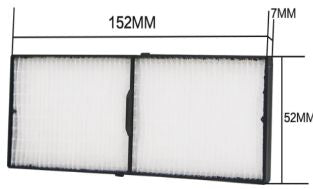 CoreParts CPPF00036 – Filter-Set, 15,2×5,2 cm, schwarz, weiss, für Epson AF41