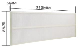 CoreParts CPPF00017 – Filter-Set, weiss, für Panasonic, SANYO PLC-XF47