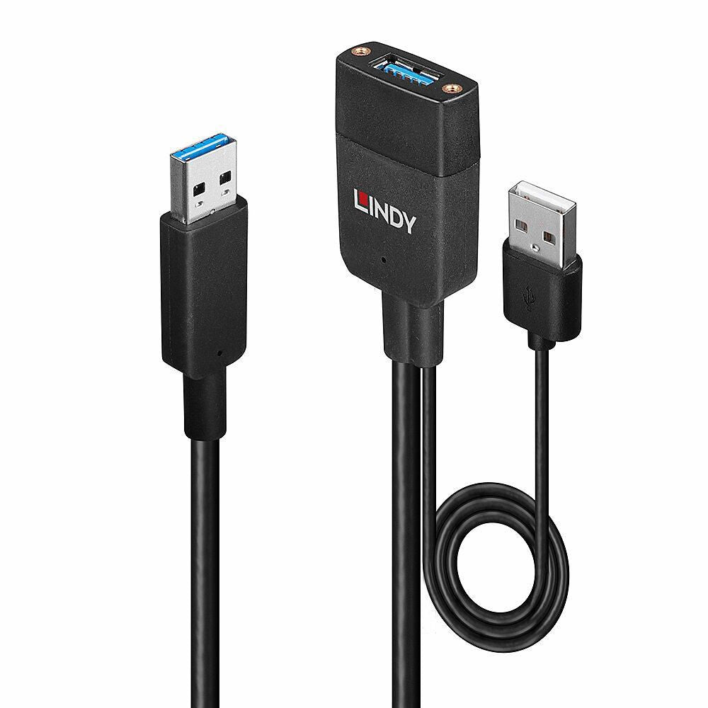 Lindy USB-A auf USB-A Kabel – USB 3.2 Gen 2 (10 Gbit/s) – 35 m – Schwarz