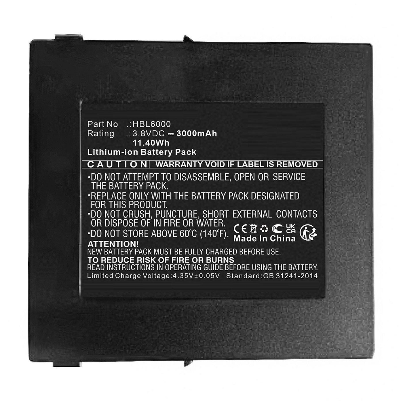 CoreParts Akku Li-Ion 3,8 V 3000 mAh, 11,4 Wh – für Urovo i6080