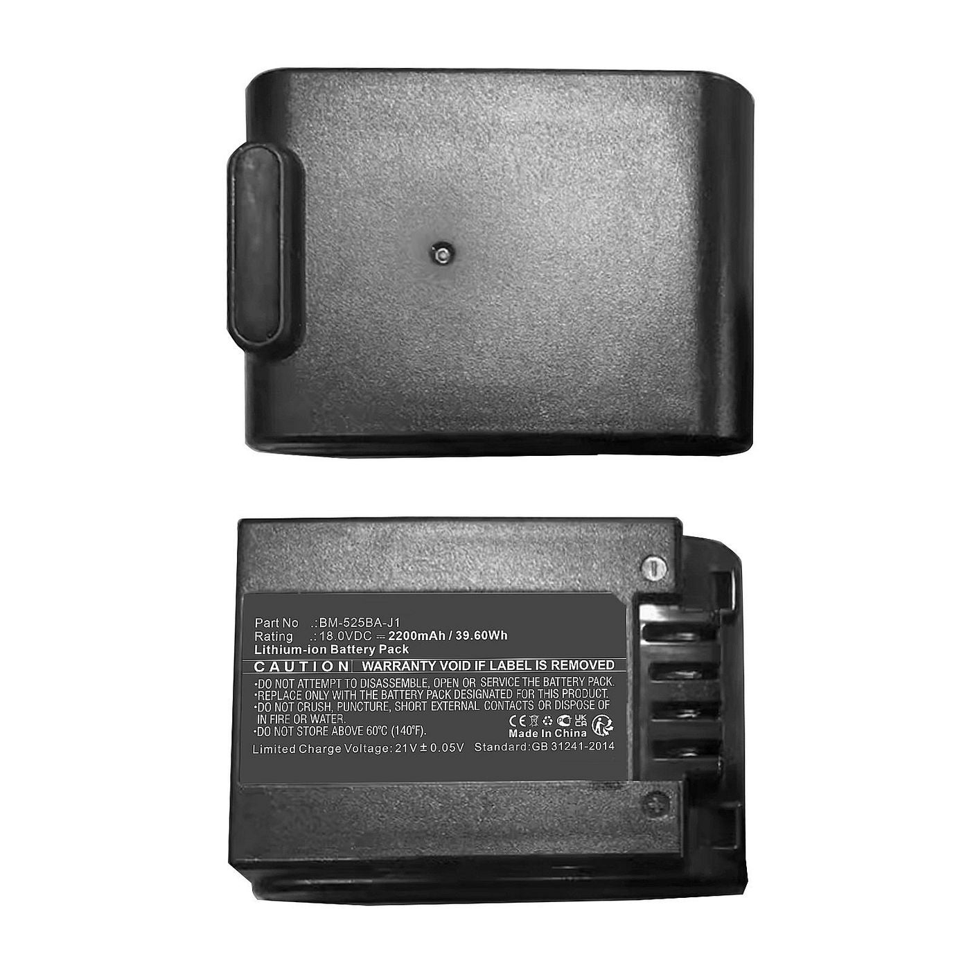 CoreParts Akku 18,0 V 2200 mAh 39,60 Wh – für Toshiba Staubsauger