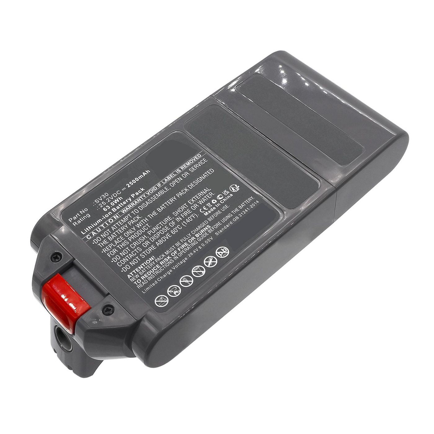 CoreParts Akku 25,2 V 2500 mAh 63,00 Wh – für Dyson Staubsauger