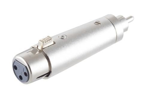 Microconnect XLR-auf-RCA-Adapter – XLR (3-pol) Buchse zu RCA Stecker – Silber