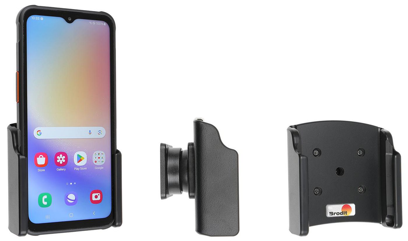 Brodit Auto-Halterung, Schraubmontage, 360° drehbar – für Samsung Galaxy Xcover 7 – Schwarz