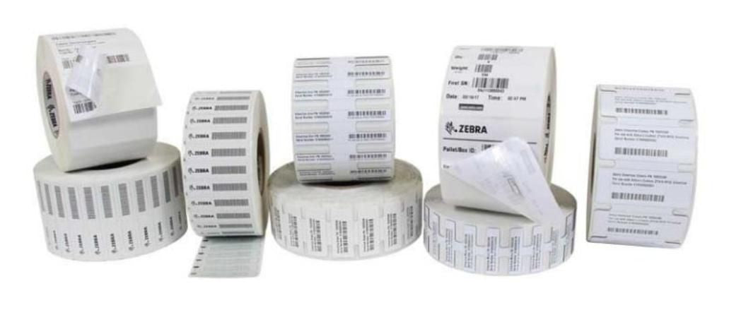 Zebra Drucketiketten, 100 mm × 40 mm, Polyester, beschichtet, selbstklebend, 250 Etiketten/Rolle