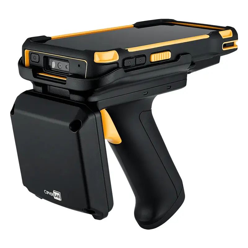 CipherLab RS38 – UHF RFID, 865–868 MHz, mit Akku, EU-Adapter, Gummiboot