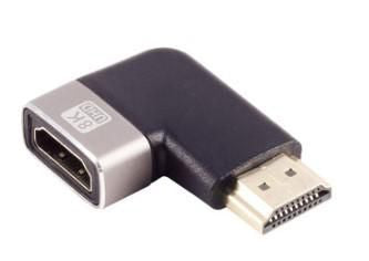 Microconnect HDM19F19MA2-8KAL HDMI zu HDMI Adapter – 8K (7680 × 4320) @ 120 Hz, 48 Gbit/s, 90° abgewinkelt