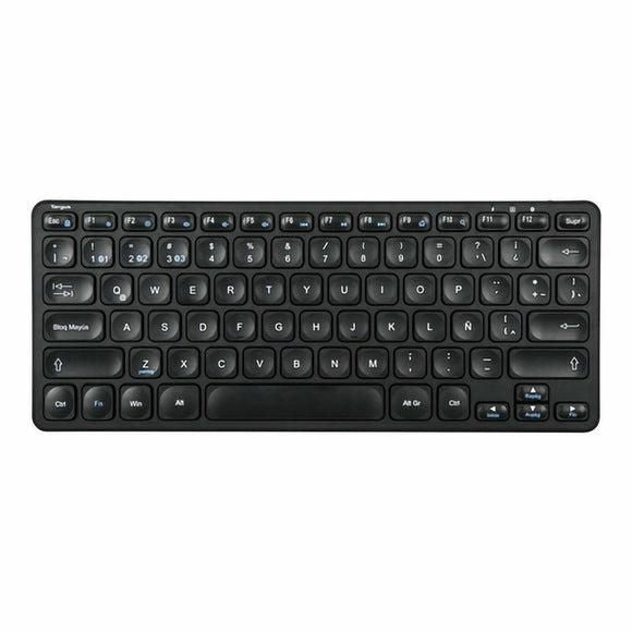 Targus Multi-Device Compact – Tastatur – Bluetooth 5.1 – QWERTY (ES) – Antimikrobiell – Schwarz