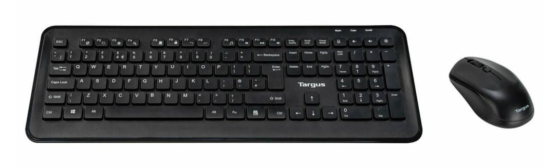 Targus AKM610NO – Tastatur-Maus-Set – 2,4 GHz USB-A (Empfänger) – QWERTY (Nordisch) – Schwarz