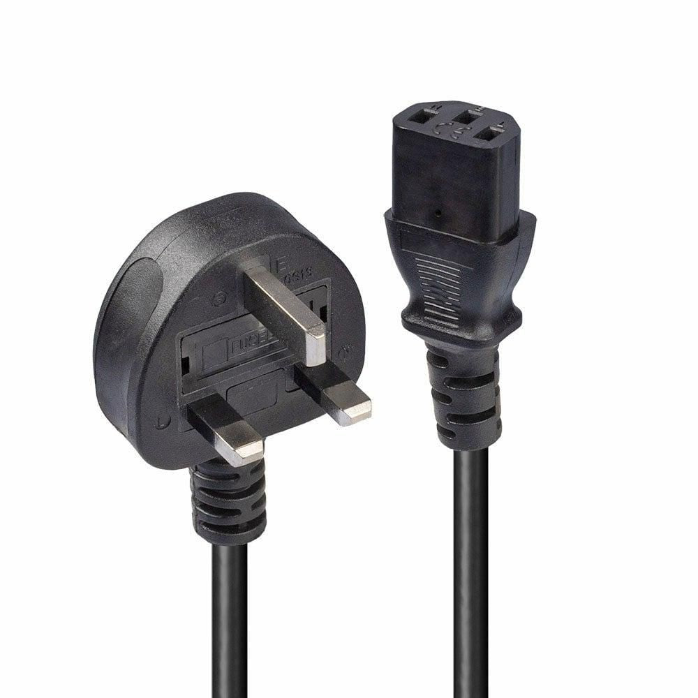 Lindy Netzkabel – UK (Typ G) – IEC C13, 1 m, 5 A, Schwarz