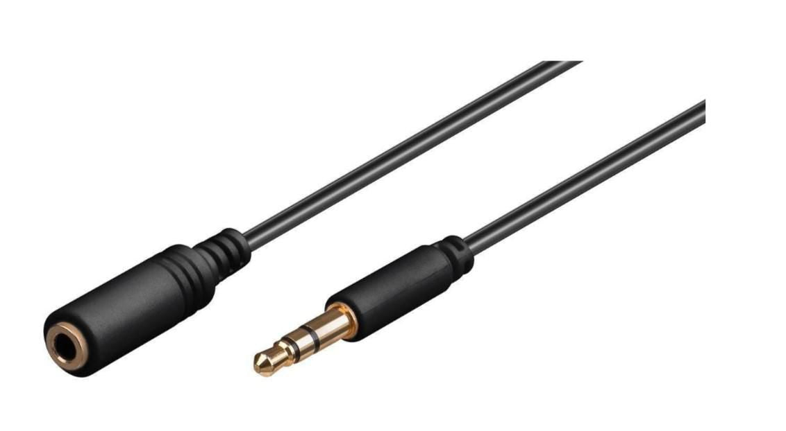 Microconnect 3,5 mm Klinkenverlängerung – Stecker zu Buchse – 3 m, vergoldeter Stecker