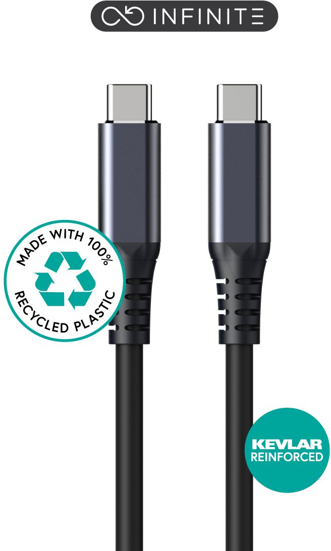 eSTUFF USB-C auf USB-C Kabel – USB4 40 Gbit/s – 1,2 m – PD 240 W – Schwarz