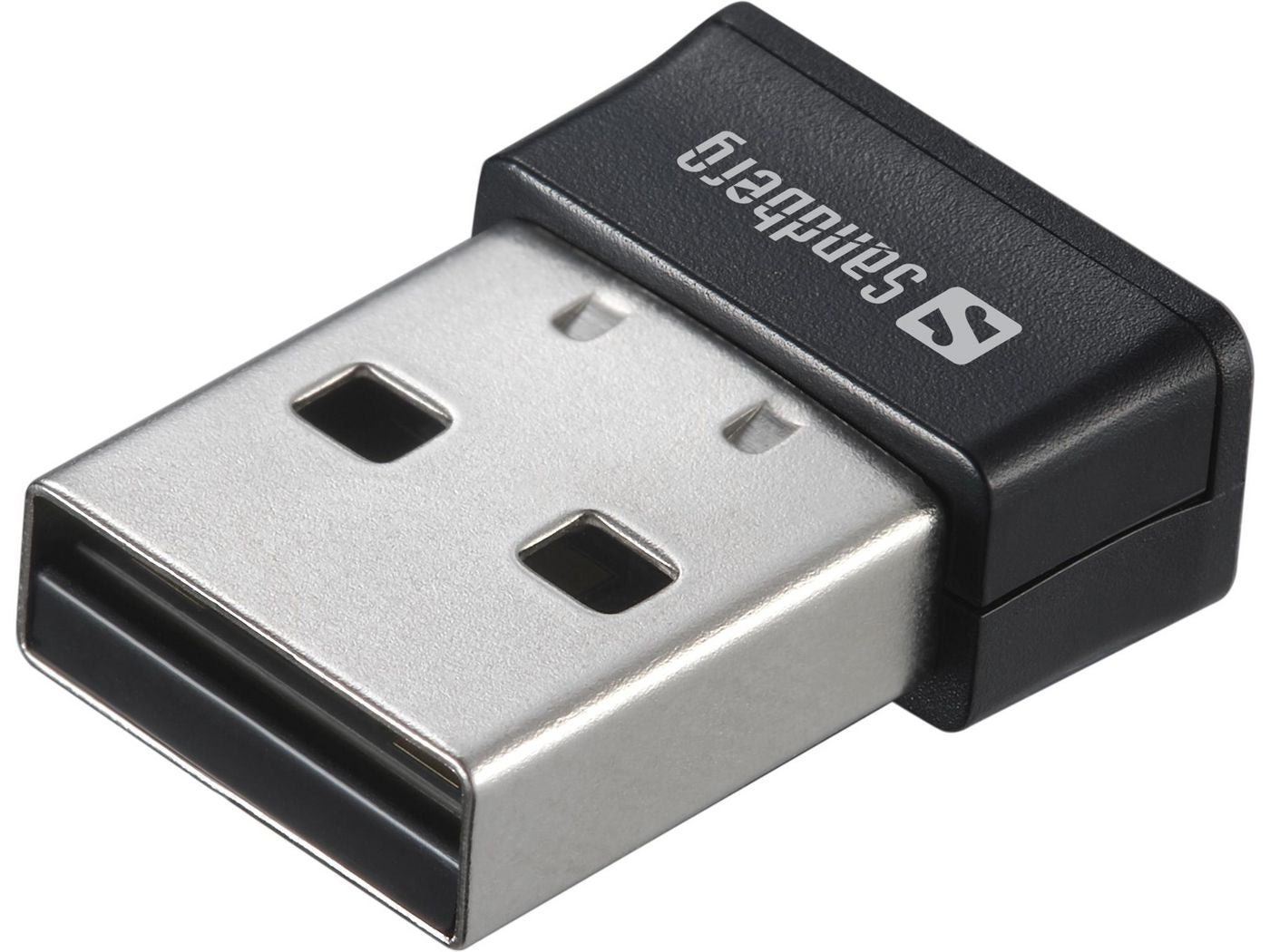 Sandberg USB-WLAN-Adapter – Wi-Fi 5 (802.11ac), bis zu 650 Mbit/s, USB 2.0, für PC (Windows, Mac), Schwarz