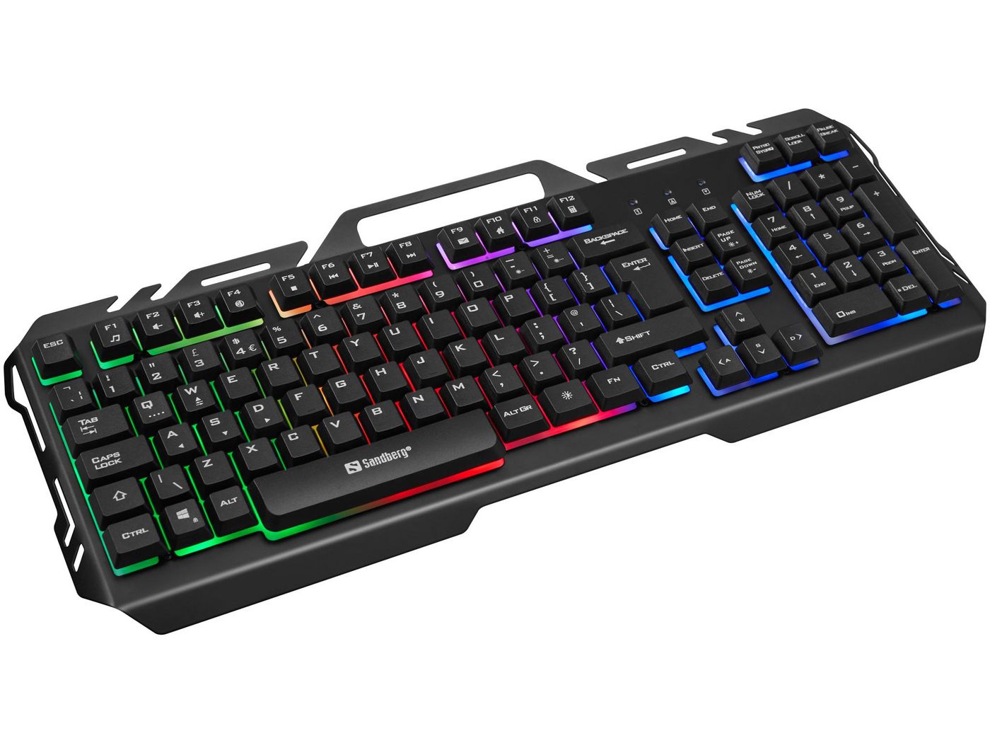 Sandberg IronStorm – Gaming-Tastatur – Membran – kabelgebunden – USB – AZERTY (BE) – RGB – schwarz
