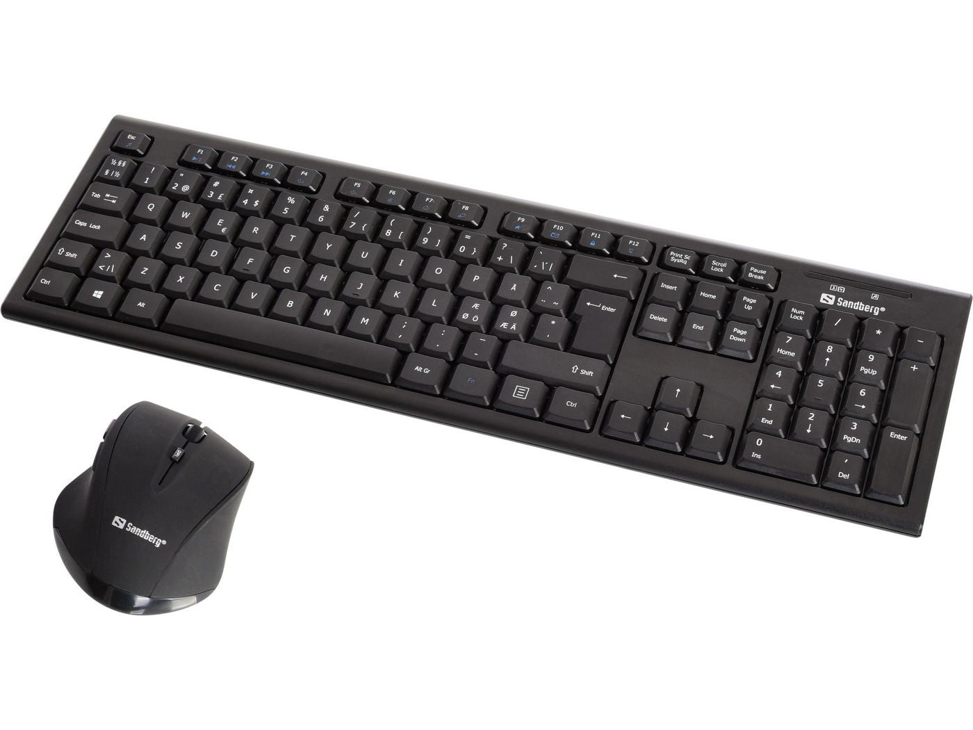Sandberg Wireless Office Desktop Set – Tastatur, kabellos, Schwarz
