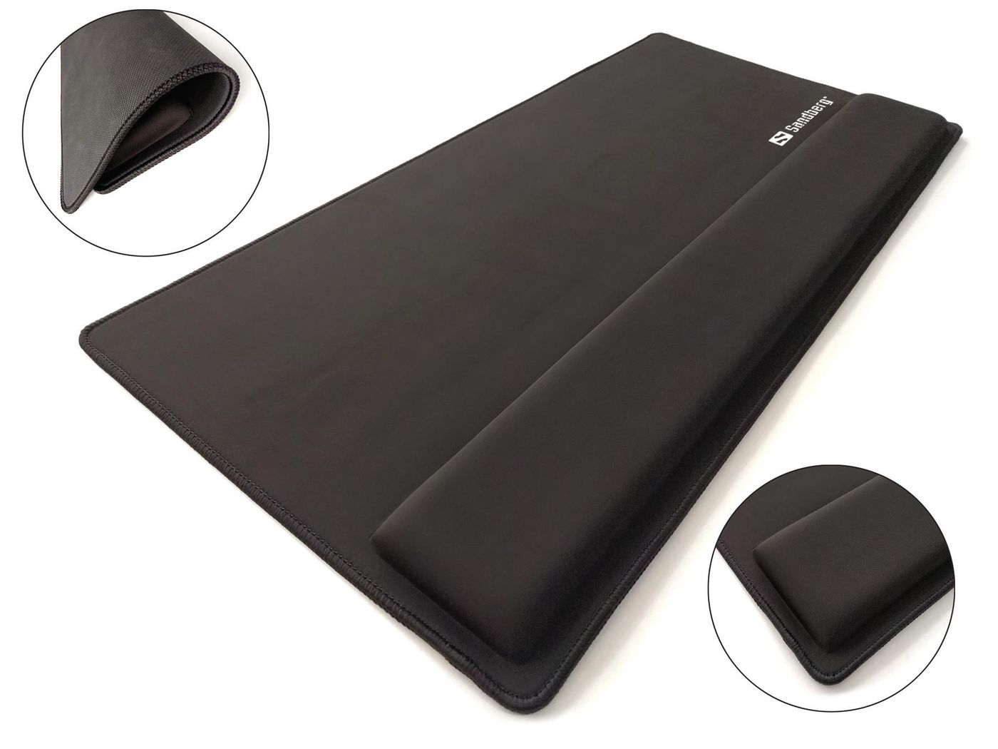 Sandberg Mausmatte mit Handgelenkauflage – Desk Pad Pro XXL