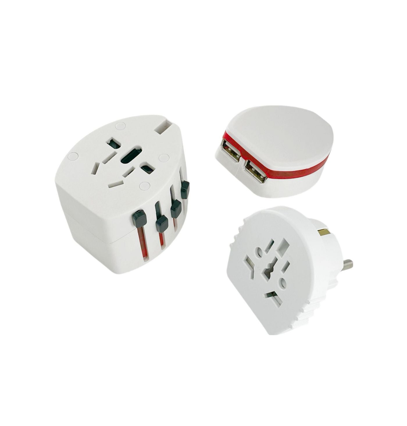 Microconnect World Adapter – 2× USB, integrierte Sicherung T 6,3 A