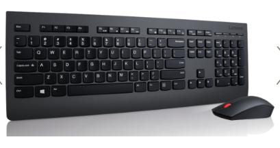 Lenovo Tastatur- und Maus-Set – 2,4 GHz – QWERTY (US-INT) – Schwarz