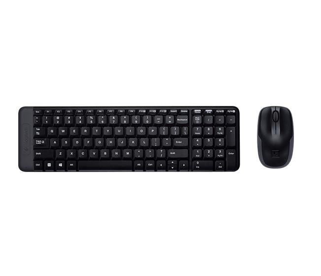 Logitech MK220 – Tastatur- und Maus-Set – 2,4 GHz USB-A (Empfänger) – QWERTY (US-INT) – Schwarz