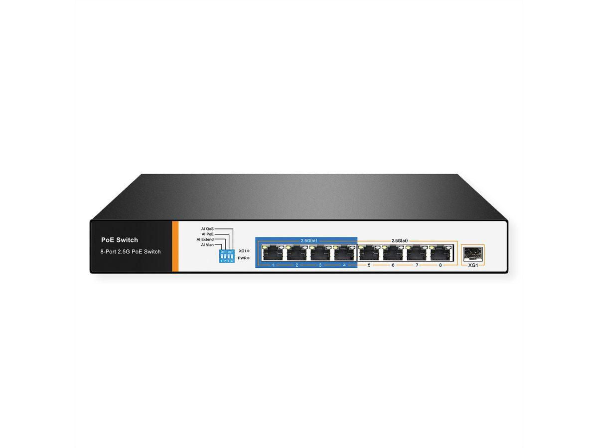VALUE Managed Switch – 8×2.5G, 1×SFP+, PoE++ 150 W, 1U