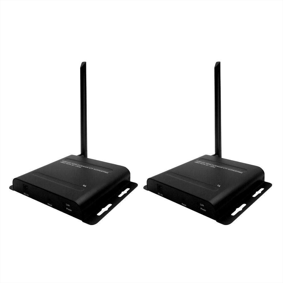 VALUE Wireless HDMI Extender-Set, 1× HDMI In / 1× HDMI Out, 1440p@60 Hz, 100 m, HDCP, Schwarz