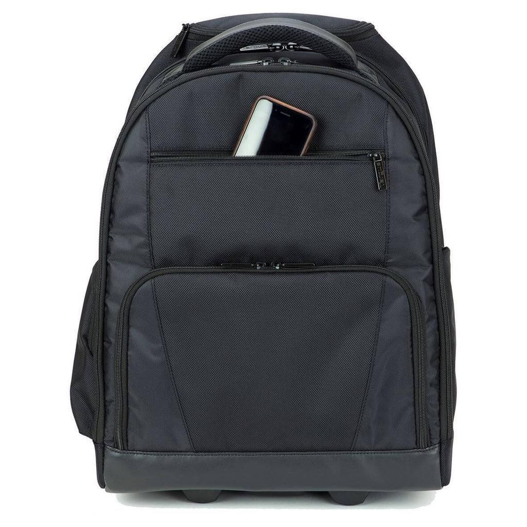 Targus Trolley-Rucksack – 30 l, mit Rollen, mit Tablet-Fach, Polyester – Schwarz, 220 × 515 × 360 mm