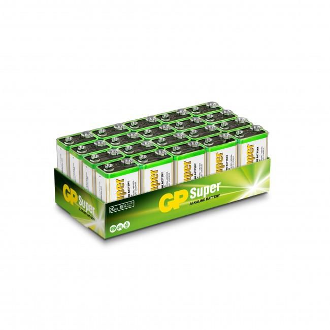 GP Batteries 9V Batterien, Alkaline – 20 Stk.