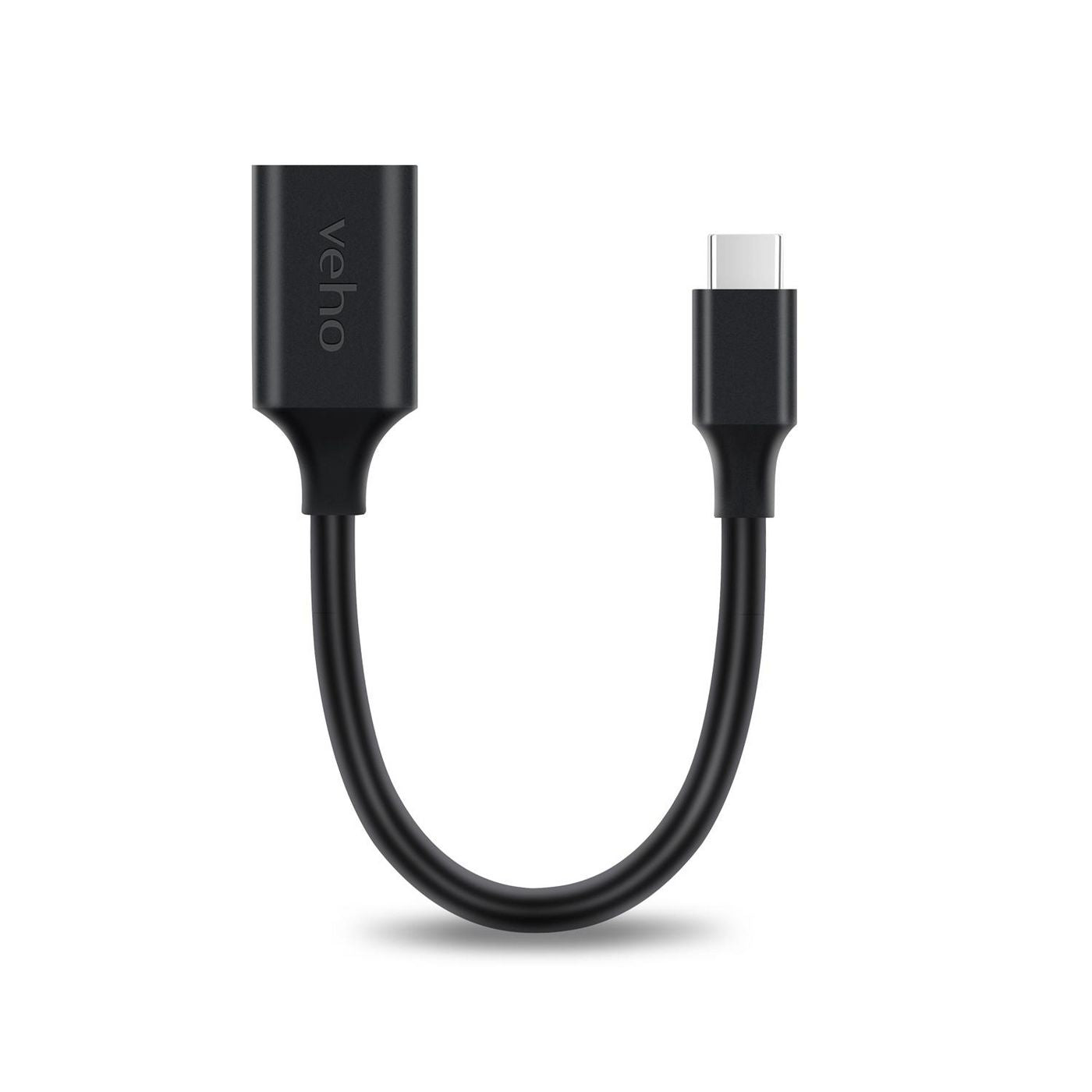 Veho VCL-220-USBCA USB-C zu USB-A Adapter – USB 3.2 Gen 1 (5 Gbit/s), 0,15 m, Schwarz