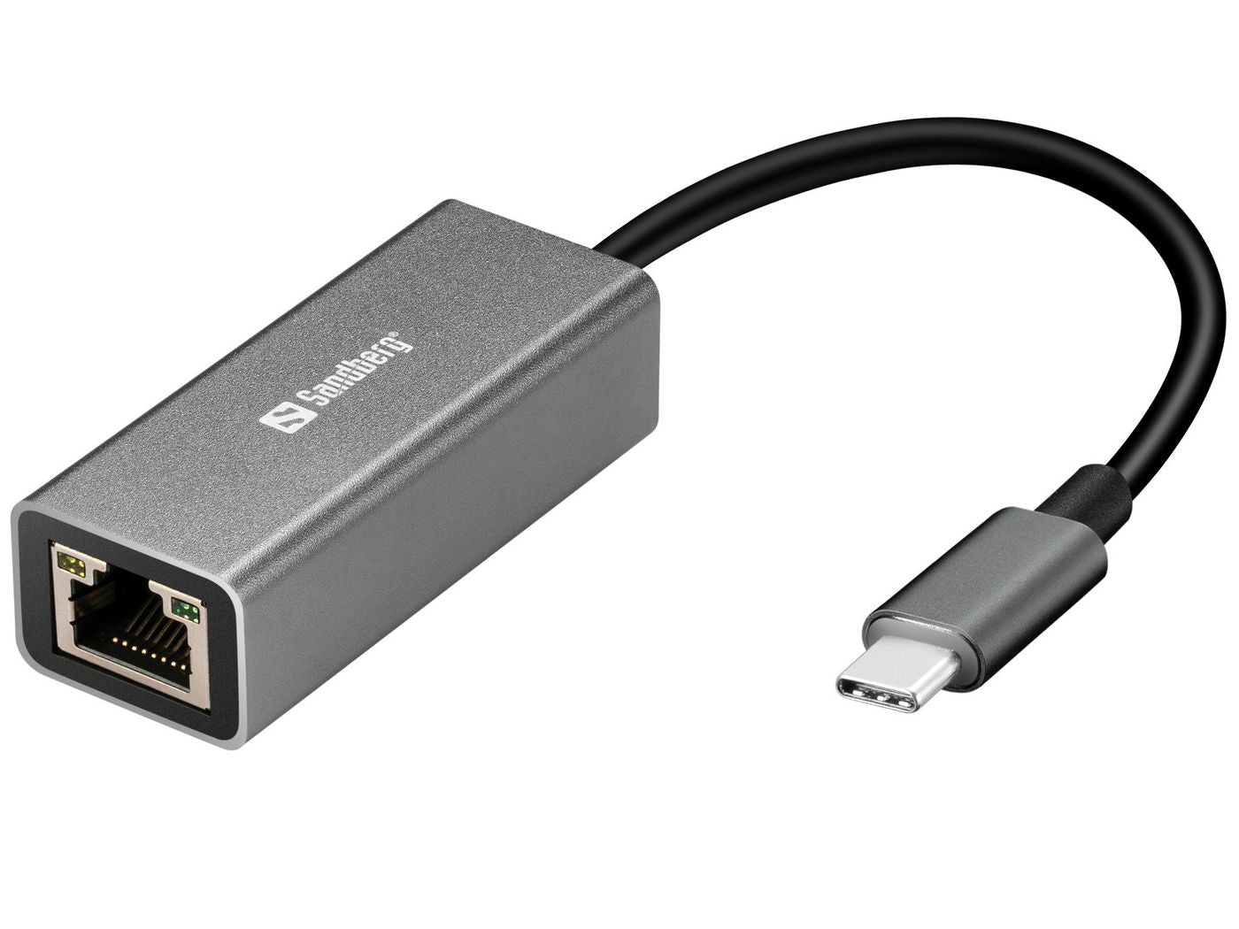 Sandberg Netzwerkadapter USB-C zu RJ-45 – 1 Gbit/s, USB 3.2 Gen 1 (5 Gbit/s), für Windows und macOS