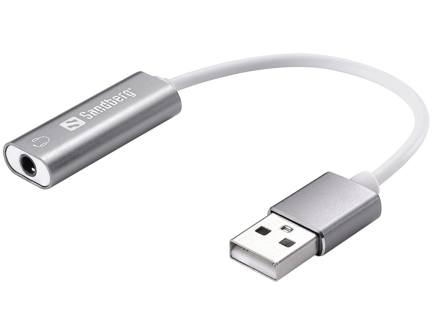 Sandberg Externe USB-Soundkarte – USB – 3,5 mm Klinke – Aluminium
