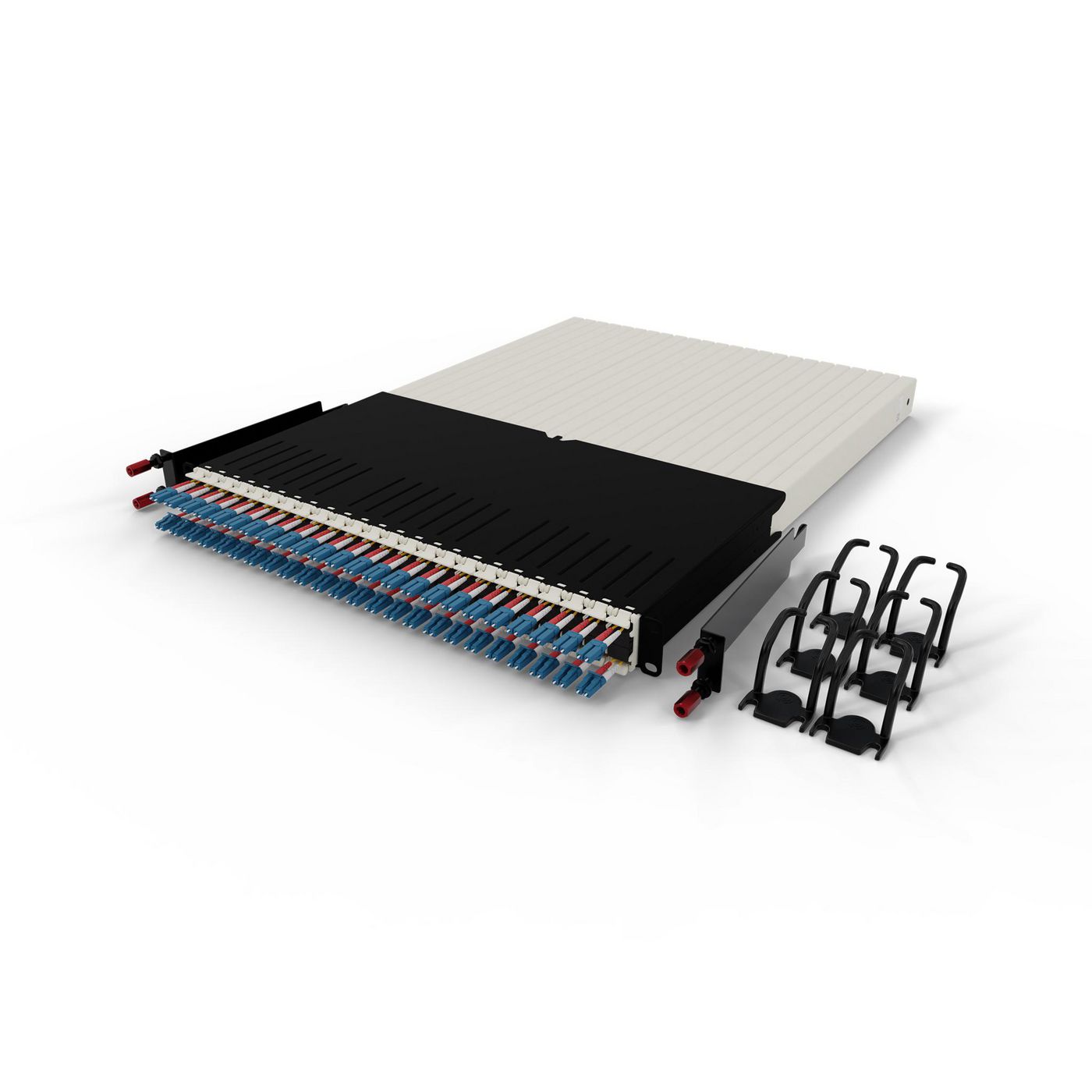 patchbox.one 30RU – Patchpanel LWL – 24× LC‑LC, OS2 Single‑Mode (9/125 µm), 1,8 m, LSZH, 19", 1U