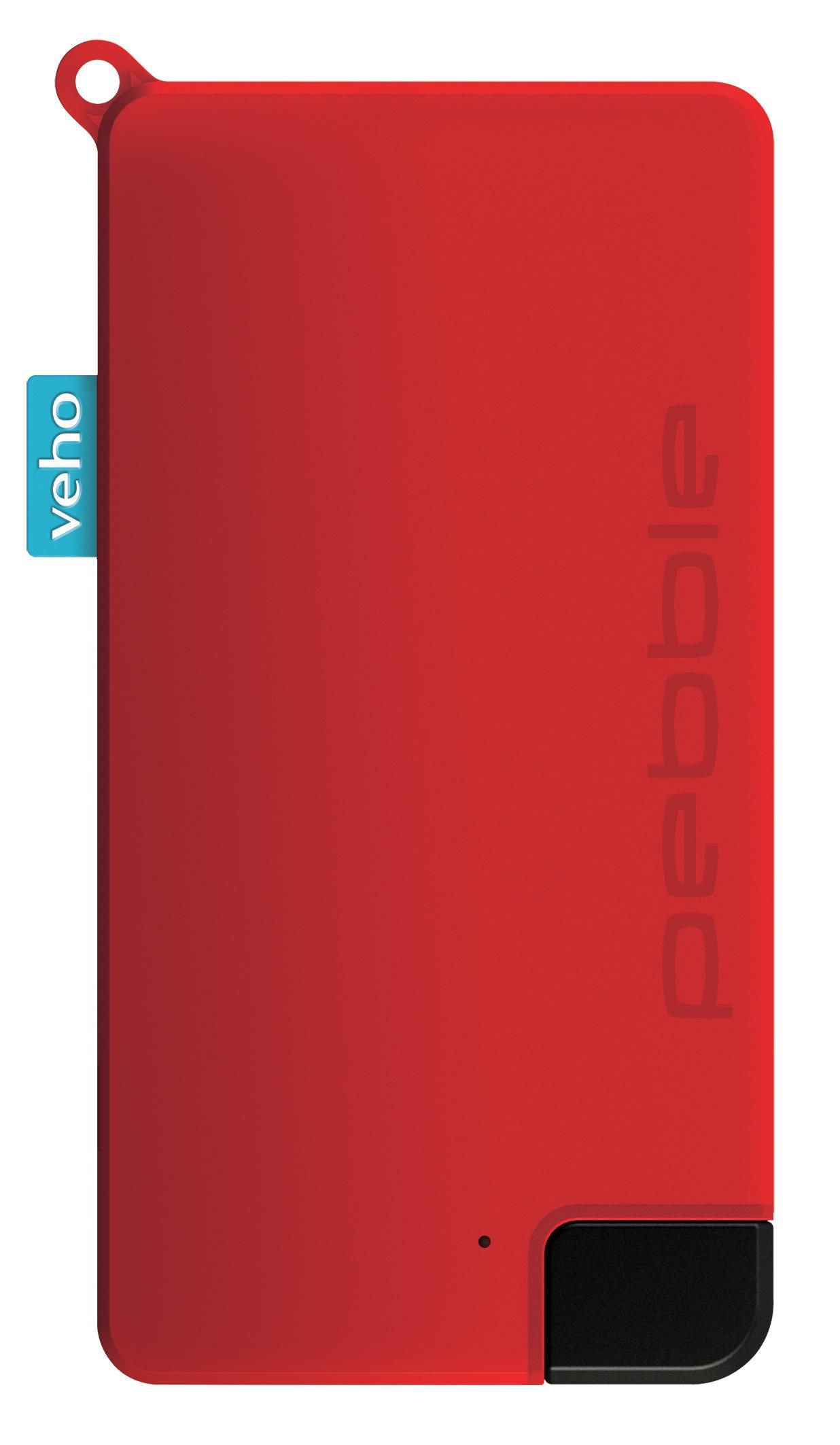 Veho Powerbank 1000 mAh, 1× USB-C, für Smartphones, Rot