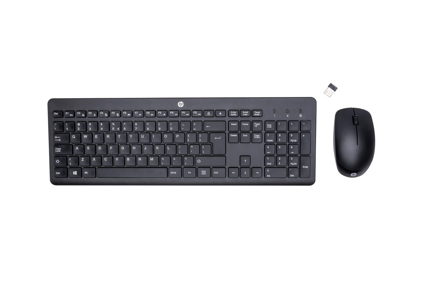 HP Tastatur-Maus-Set – Membran – 2,4 GHz – QWERTY – Schwarz