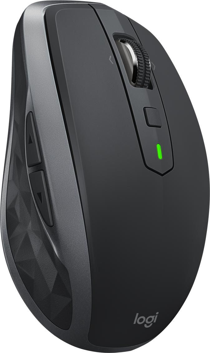 Logitech MX Anywhere 2S Mobile Maus – kabellos, Bluetooth, 4000 dpi, 7 Tasten, für Rechtshänder, Graphit
