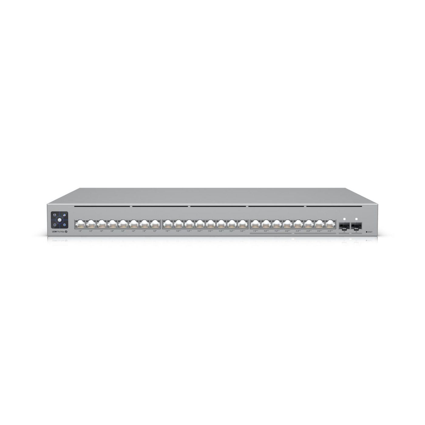 Ubiquiti USW-Pro-Max-24-PoE – Managed Switch – 24×2.5G, 2×SFP+, L3, PoE++ 400 W, 1U