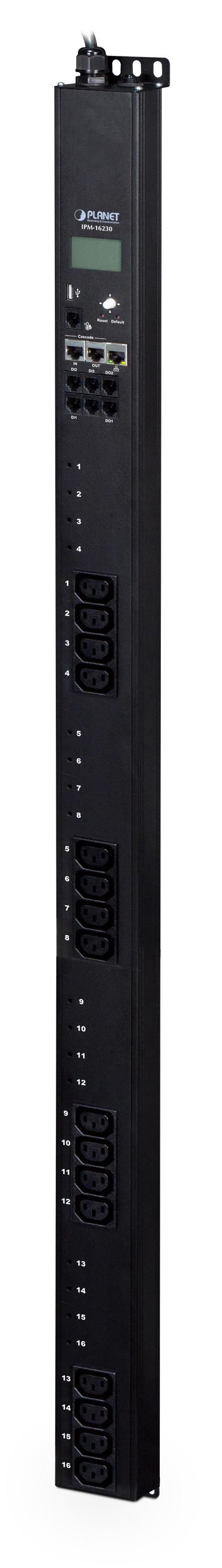 PLANET Rack-PDU – Geschaltet, Netzwerkkarte (IP), 0U, 32 A 100–240 V