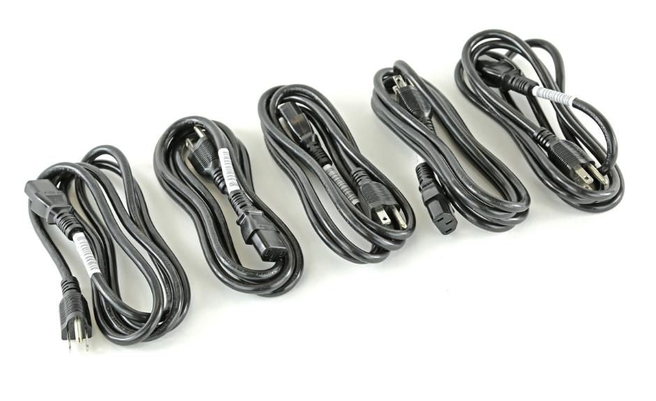 Zebra Netzkabel – US-Netzstecker – IEC C13, 120 V, Schwarz, 5er-Set – für Zebra-Drucker (GK/GX/ZD/GT-Serien)