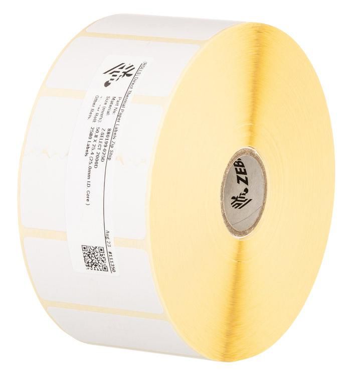 Zebra Selbstklebende Druckeretiketten Z-Select 2000D, 76 mm × 45 mm, weiss, Papier, permanent, 20 Rollen