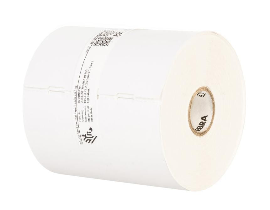 Zebra Druckeretiketten Z-Select 2000D, 102 mm × 76 mm, weiss, Papier, selbstklebend, 12 Rollen