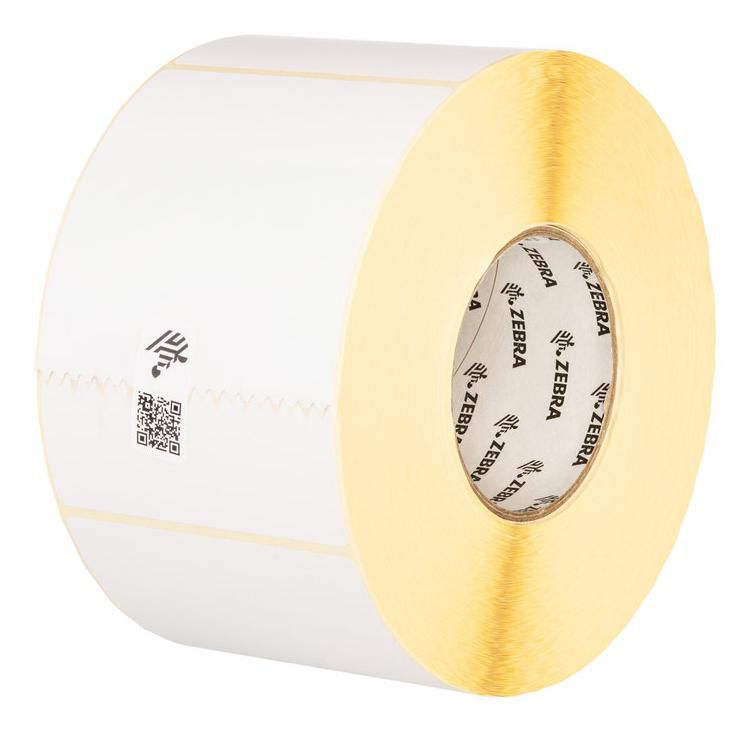 Zebra Druckeretiketten, 51 mm × 25 mm, weiss, Papier, selbstklebend, 8 Rollen (2580 Etik./Rolle)