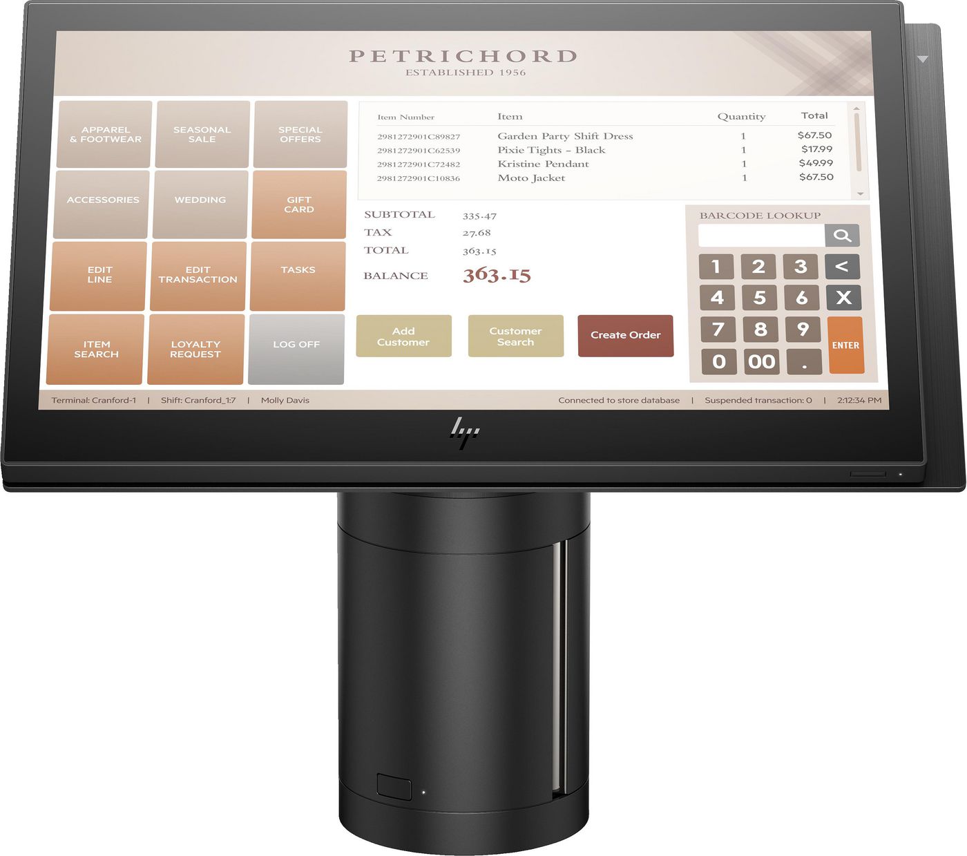 HP Engage One 145 14,0" POS All-in-One – Full HD Touch, Intel Core i5 i5-7300U, 8 GB RAM, Windows 10 IoT
