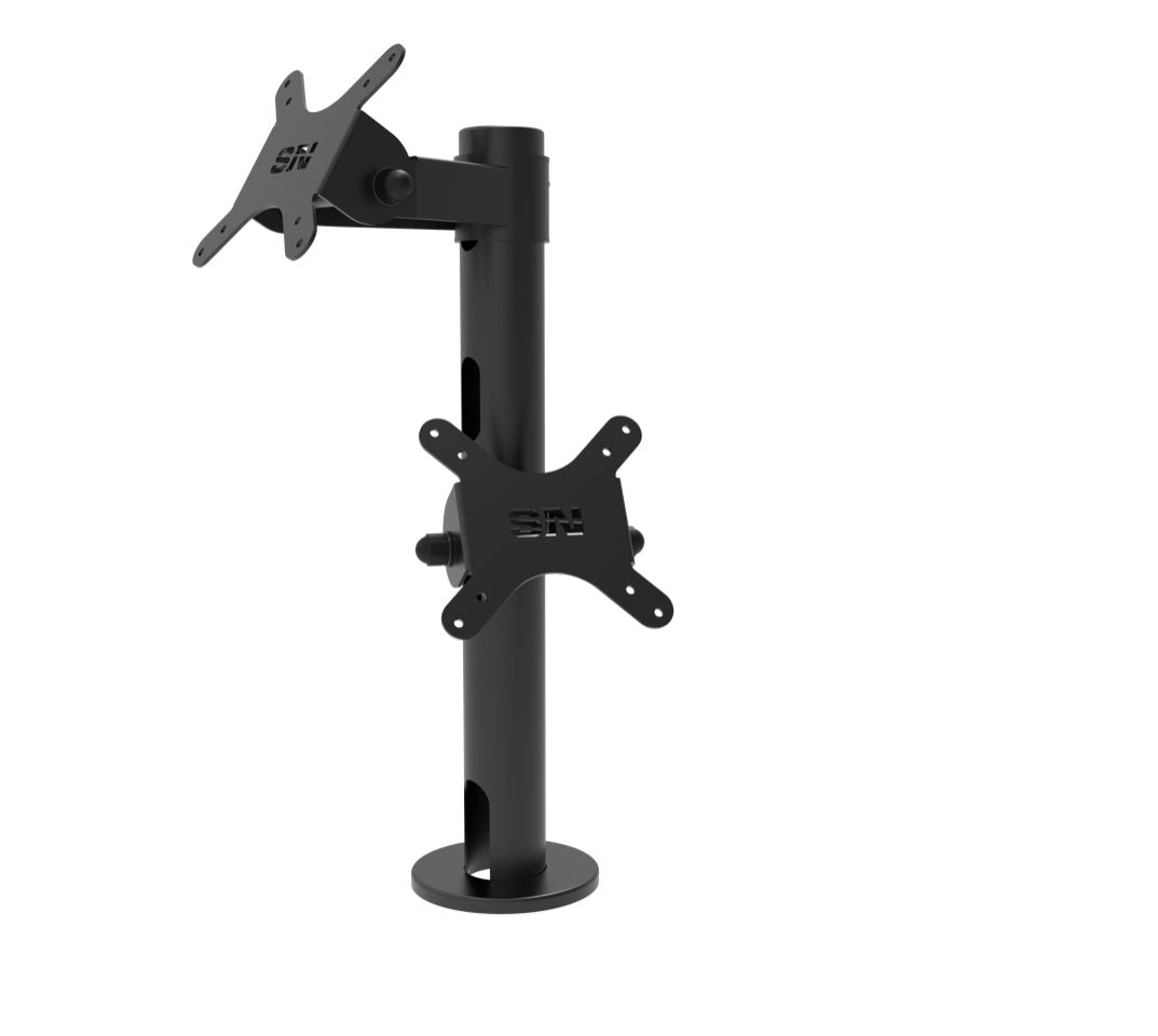 Capture Hauptstange 400mm mit Standard – Monitorarm Tischhalterung – 2 Monitore